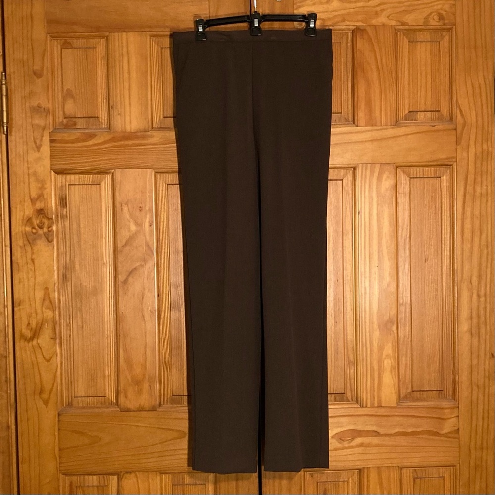 NWOT Alfred Dunner Vintage 80s Pull On Flat Front Career Pants Brown Size 10